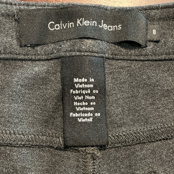 Calvin Klein Women's Stretch Ponte Pants, Dark Grey Heather, Size 8 - Picture 5 of 7
